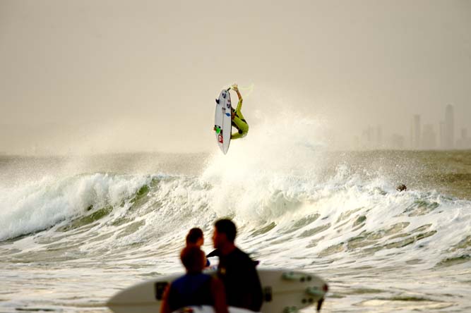 John Mel spent so much time in the water he looked like a prune after each session.