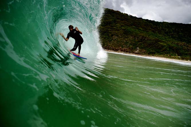 This is a Mark Richard shaped twin fin that Dane won in a super session during the Pro.